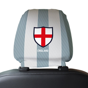 England 1996 Away - Retro Football Shirt - Pack of 2 - Car Seat Headrest Covers