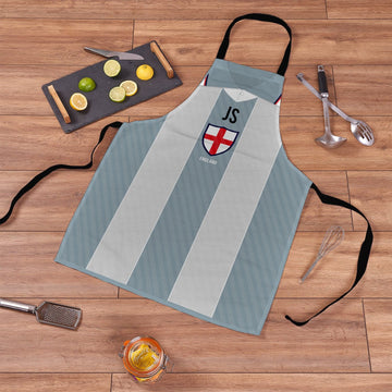 England - 1996 Away Shirt - Retro Football Novelty Water-Resistant, Lazer Cut (no fraying) Light Weight Adults Apron