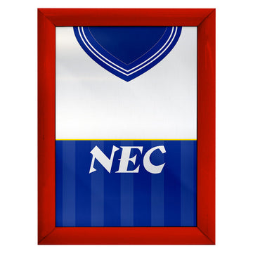 Personalised Merseyside Blues 1986 Home Shirt - A4 Metal Sign Plaque - Frame Options Available