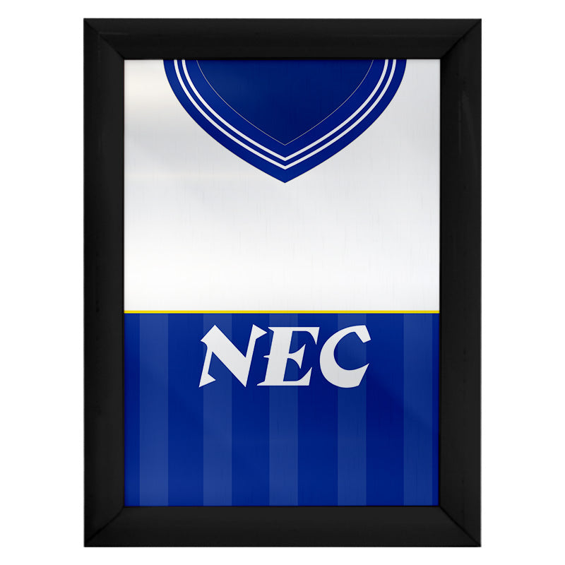 Personalised England - Everton 1986 Home Shirt - A4 Metal Sign Plaque