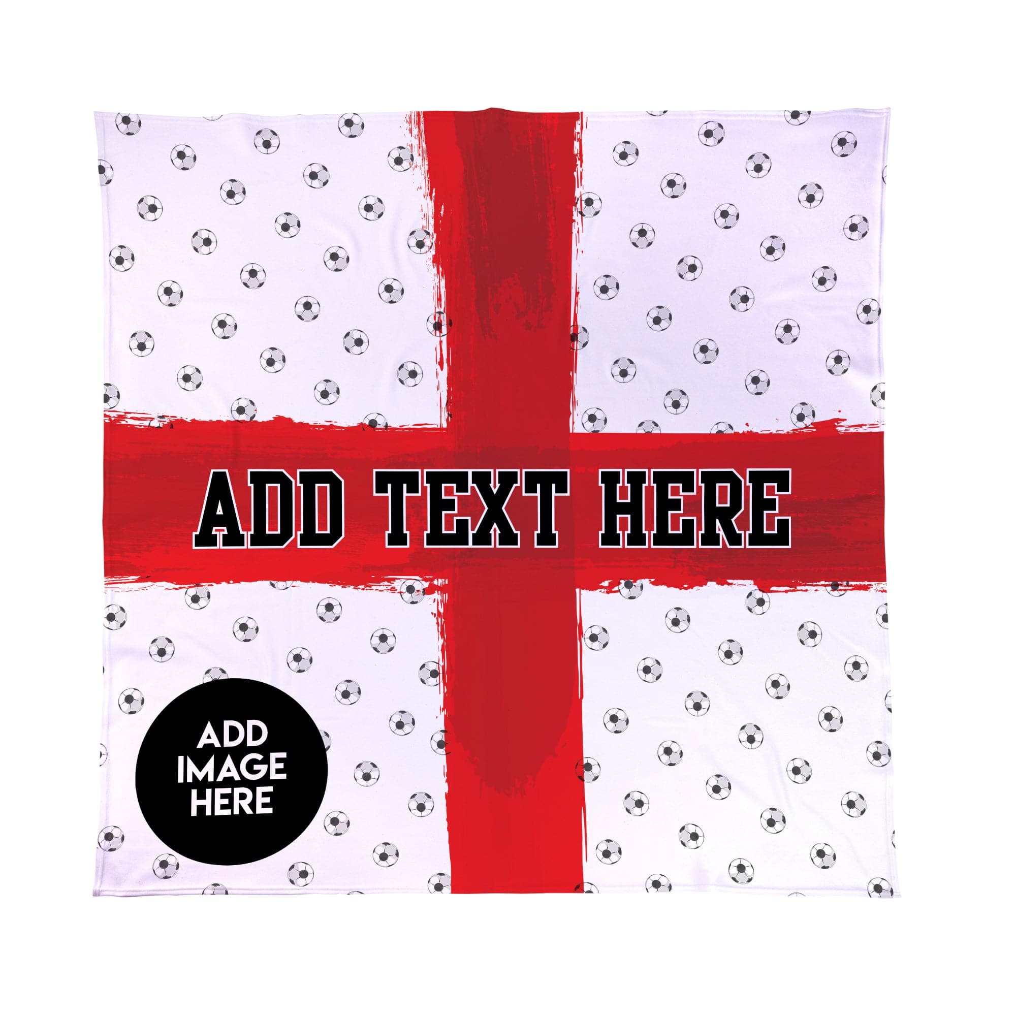 Personalised England - Football Repeat - Fleece Blanket