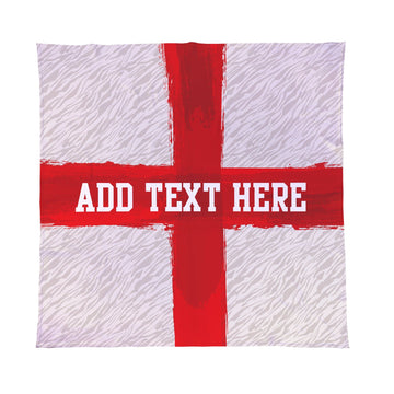 England - Zebra - Personalised Retro Football Fleece Blanket