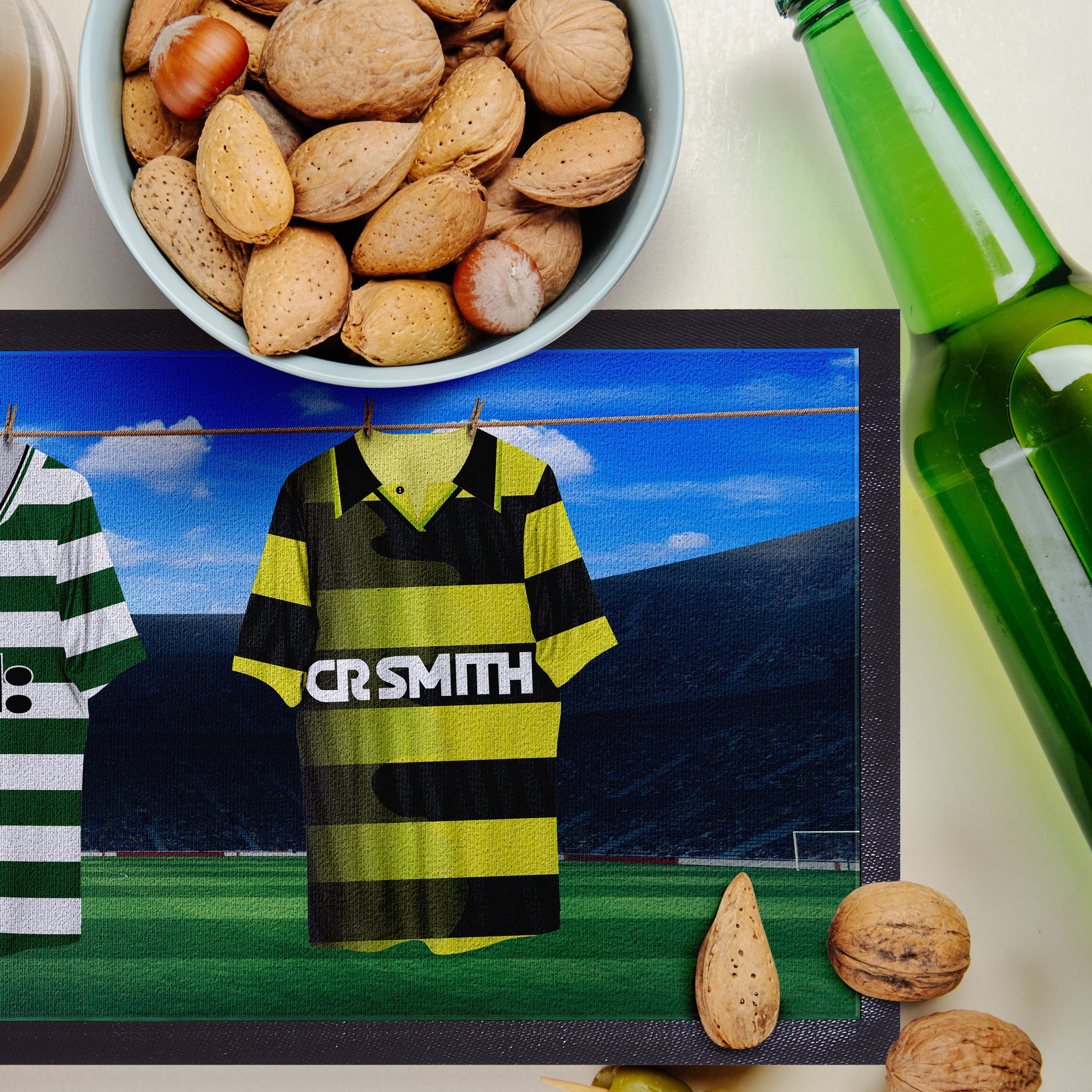 Celtic Retro Hanging Football Shirts - Personalised Bar Runner