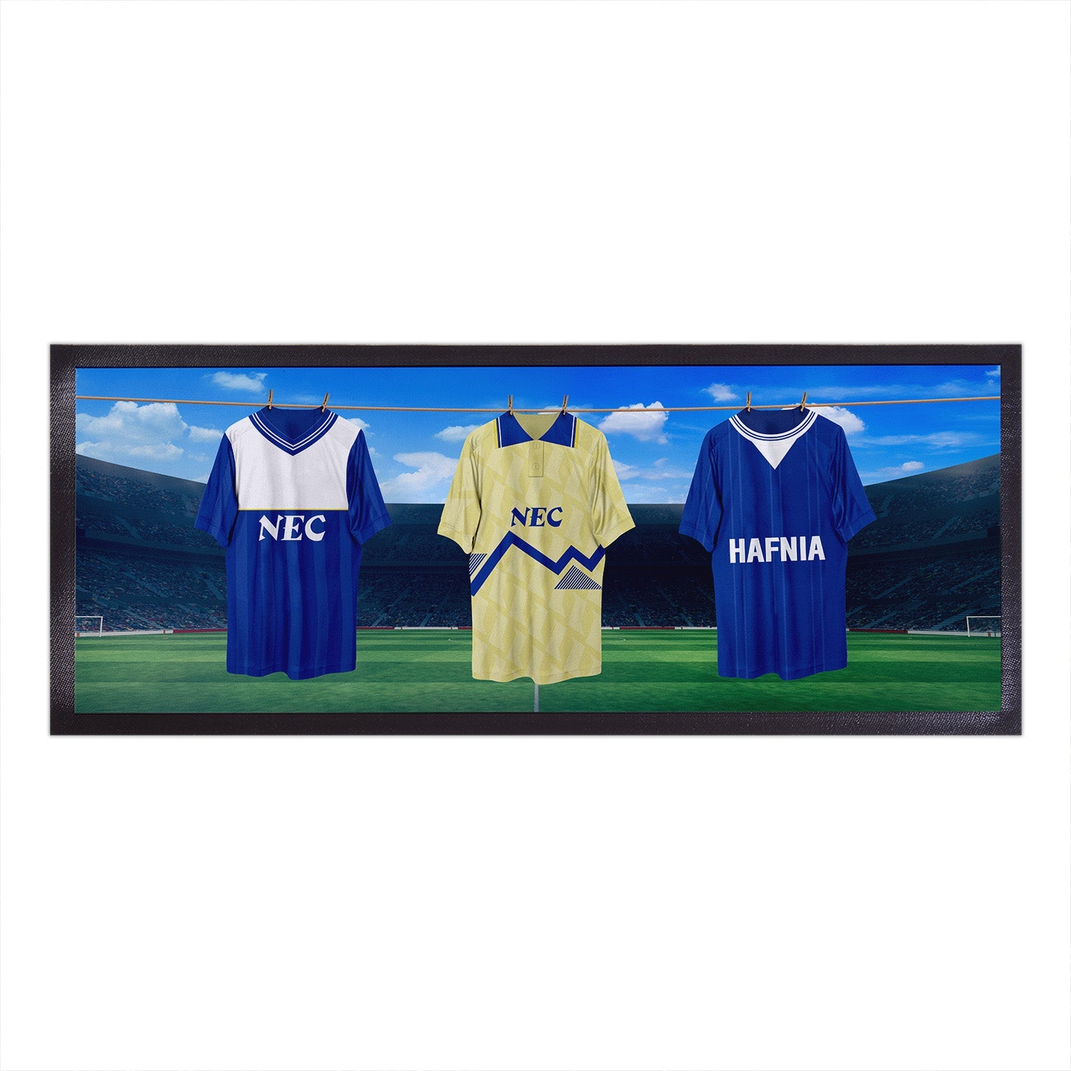 Everton Retro Hanging Football Shirts - Personalised Bar Runner