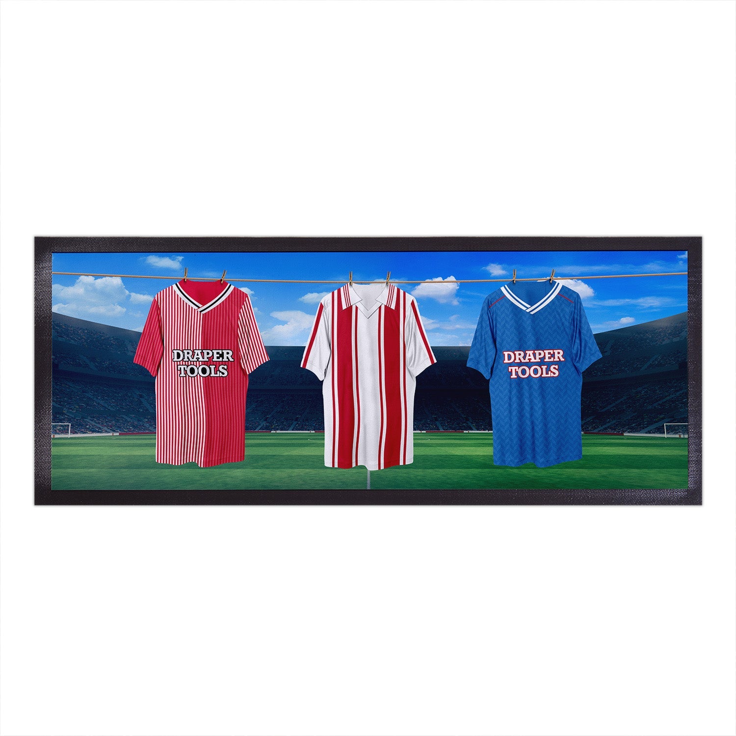 Southampton Retro Hanging Football Shirts - Personalised Bar Runner