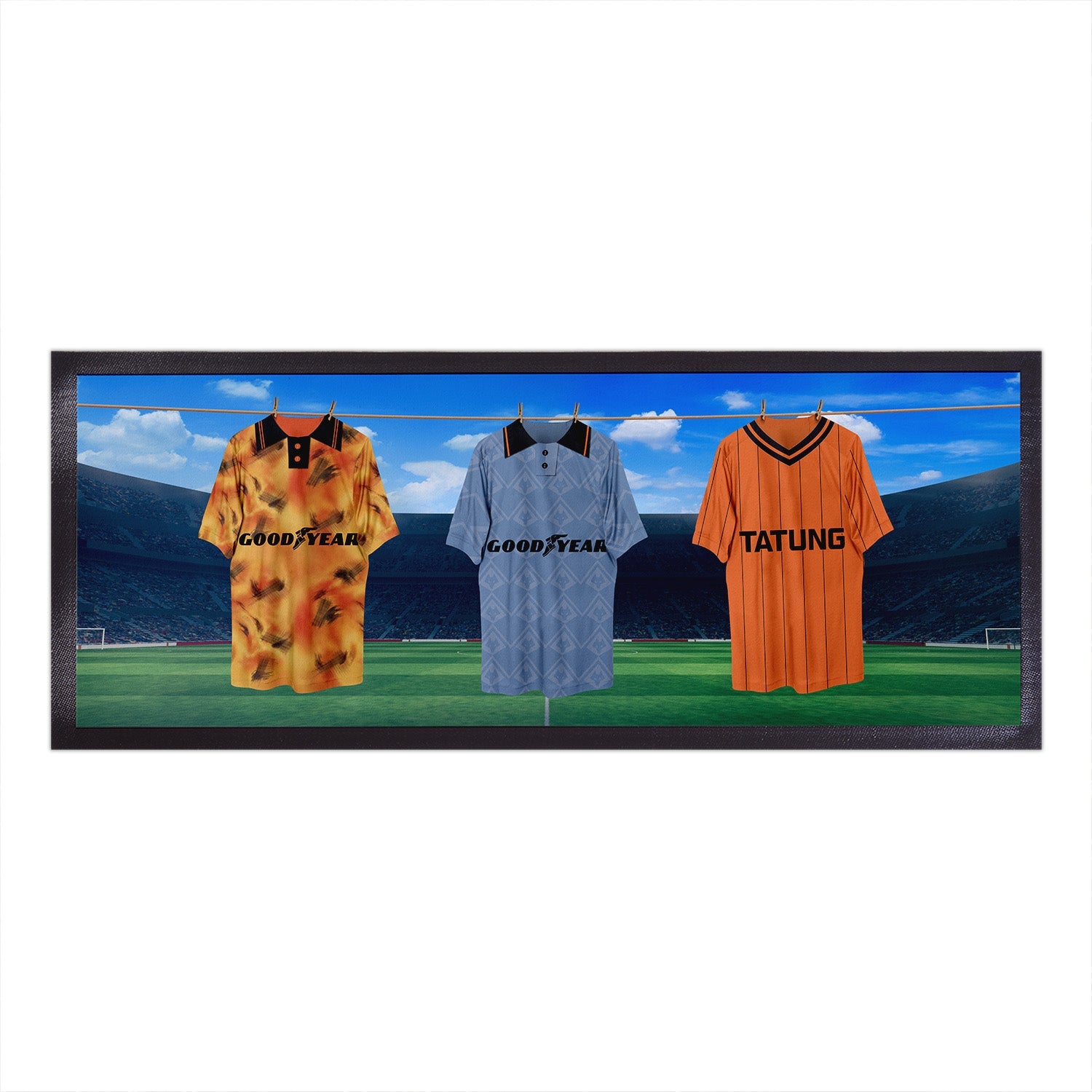 Wolves Retro Hanging Football Shirts - Personalised Bar Runner