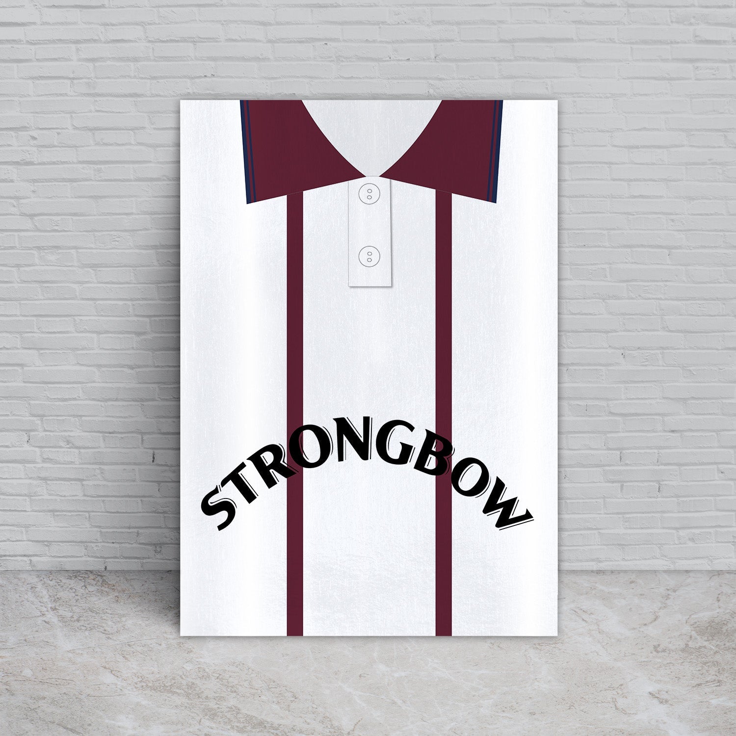 Hearts 1994 Away Shirt - A4 Personalised Metal Sign Plaque