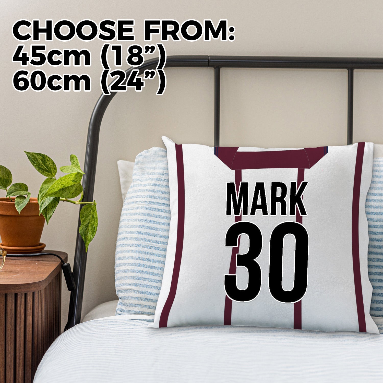 Hearts 1994 Away Shirt - 45cm or 61cm Retro Cushion