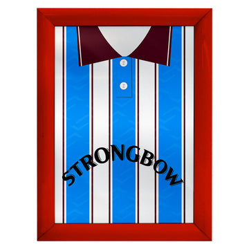 Heart of Midlothian Retro 1995 Away Shirt - A4 Personalised Metal Sign Plaque - Frame Options Available