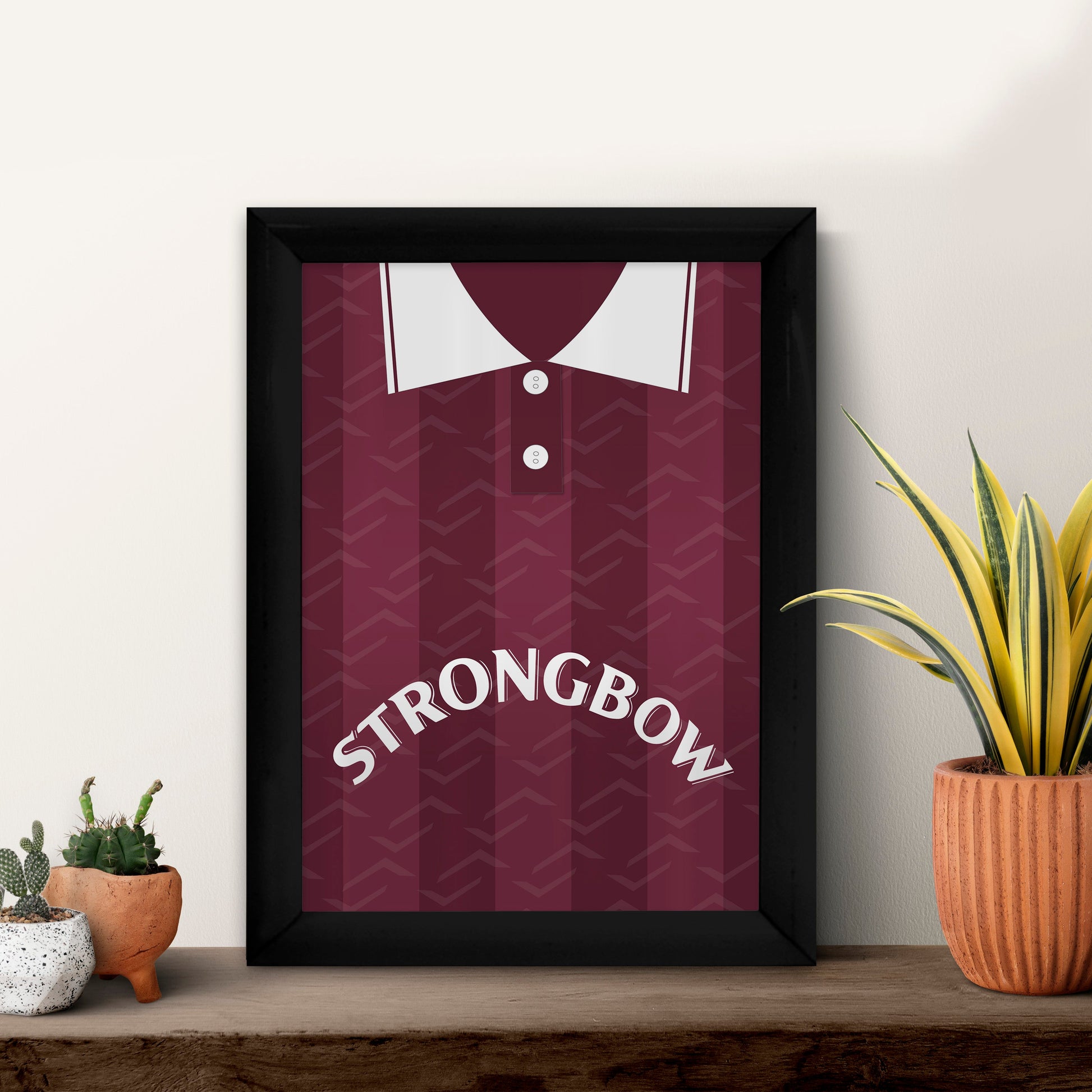 Hearts 1997 Home Shirt - A4 Personalised Metal Sign Plaque 