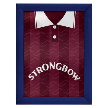 Heart of Midlothian Retro 1997 Home Shirt - A4 Personalised Metal Sign Plaque - Frame Options Available