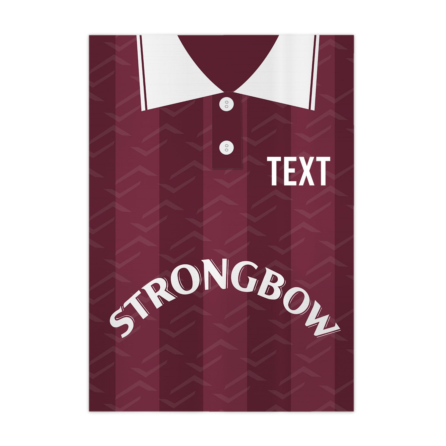 Hearts 1997 Home Shirt - A4 Personalised Metal Sign Plaque 