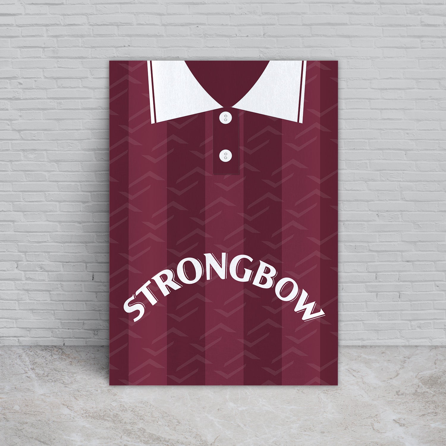 Hearts 1997 Home Shirt - A4 Personalised Metal Sign Plaque 