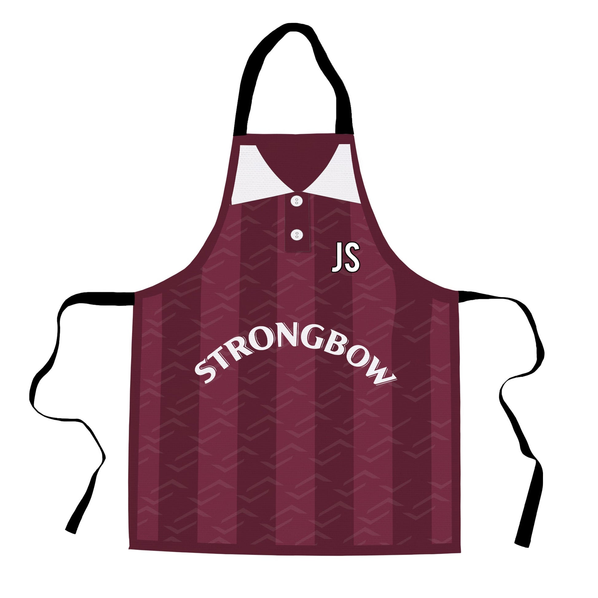 Hearts 1997 Home Apron - Personalised Retro Football Novelty Water-Resistant, Lazer Cut (no fraying) Light Weight Adults Apron