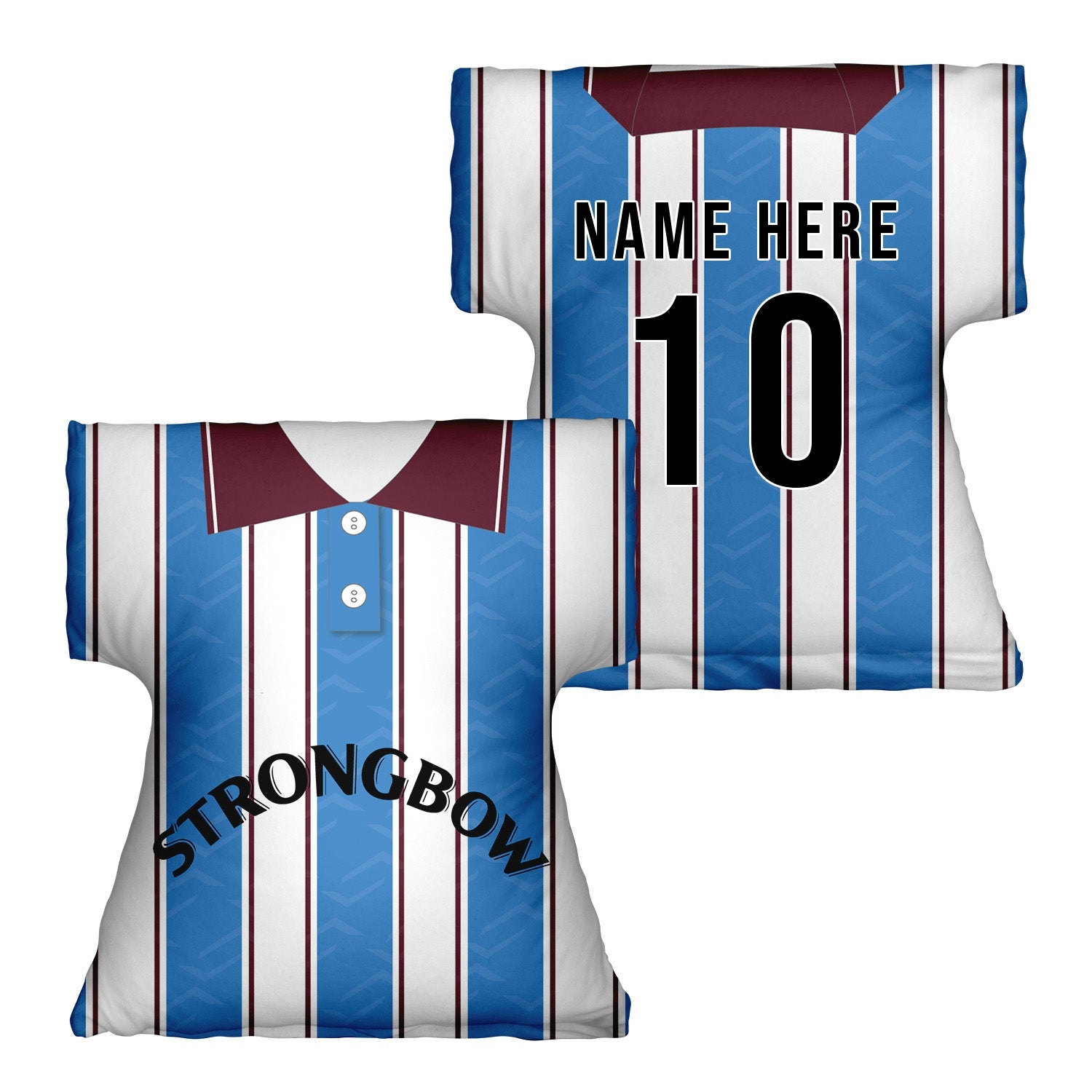 Hearts - 1995 Away Shirt - Personalised Retro Shirt Cushion