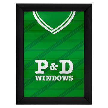 Hibernian Retro 1988 Home Shirt - A4 Personalised Metal Sign Plaque - Frame Options Available