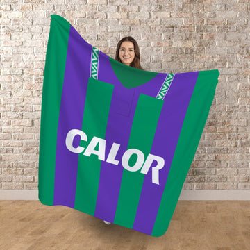 Hibernian Retro - 1994 Away - Personalised Retro Fleece Blanket 150cm X 150cm