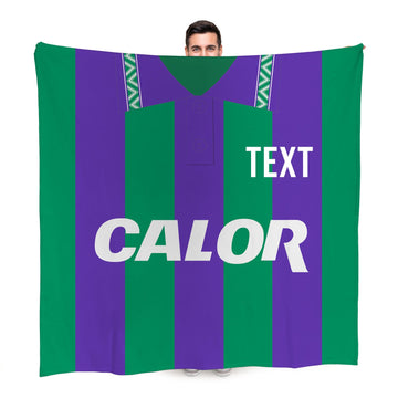 Hibernian Retro - 1994 Away - Personalised Retro Fleece Blanket 150cm X 150cm