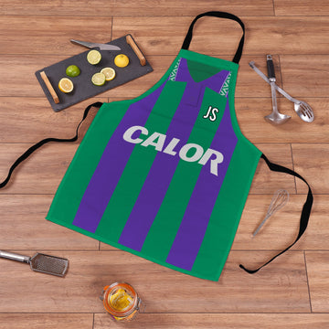 Hibernian Retro 1994 Away Shirt Apron - Personalised Retro Football Novelty Water-Resistant, Lazer Cut (no fraying) Light Weight Adults Apron