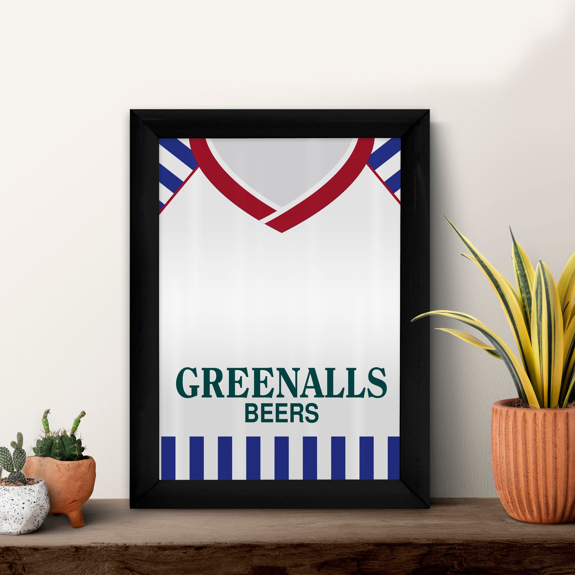 Personalised Huddersfield - 1987 Home Shirt - A4 Metal Sign Plaque