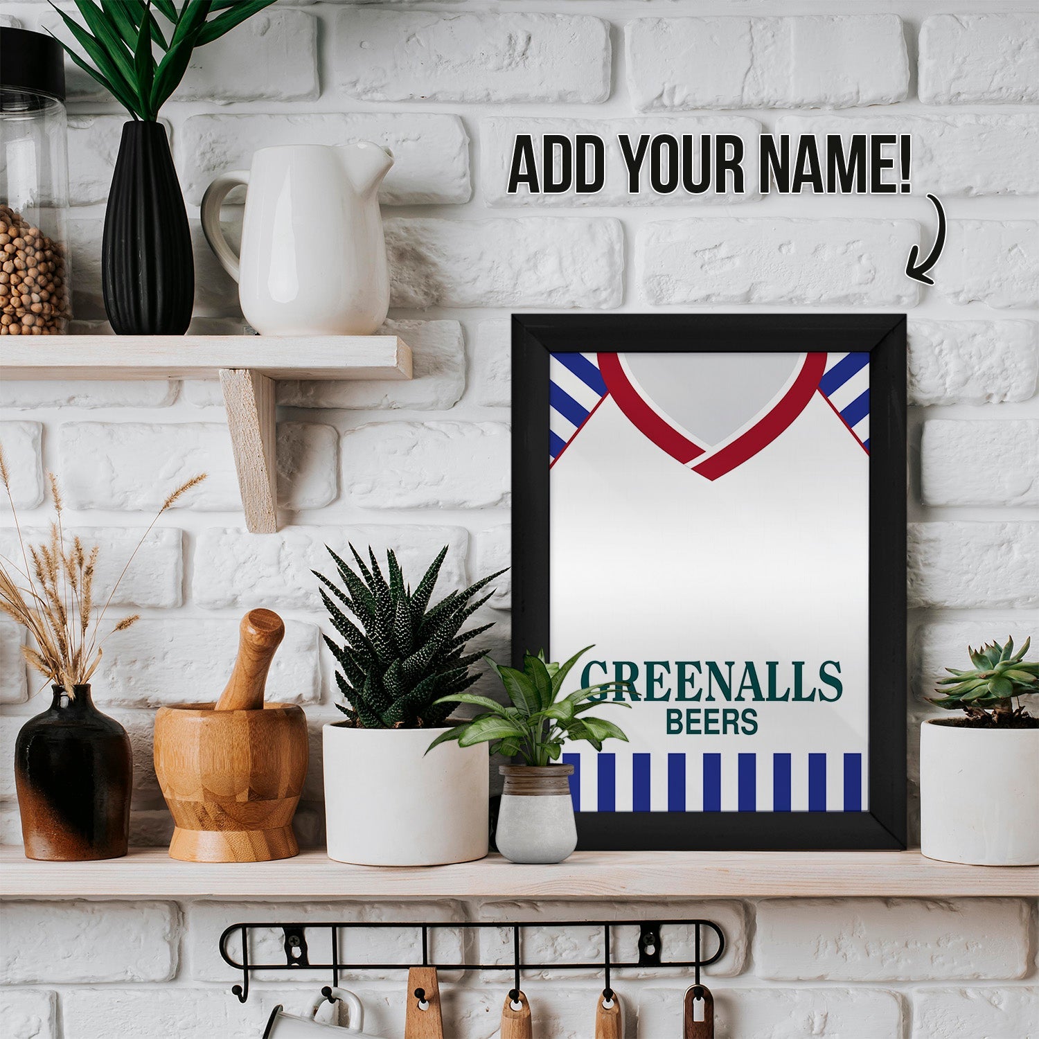 Personalised Huddersfield - 1987 Home Shirt - A4 Metal Sign Plaque