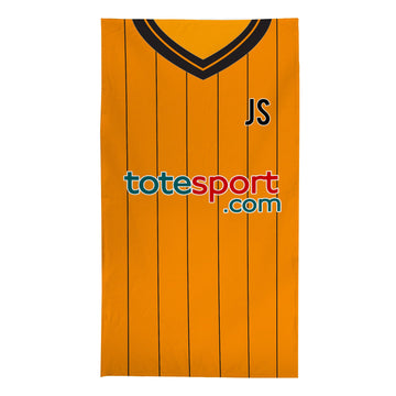 Hull Retro - 2009 - Home Shirt - Personalised Retro Lightweight, Microfibre Beach Towel - 150cm x 75cm