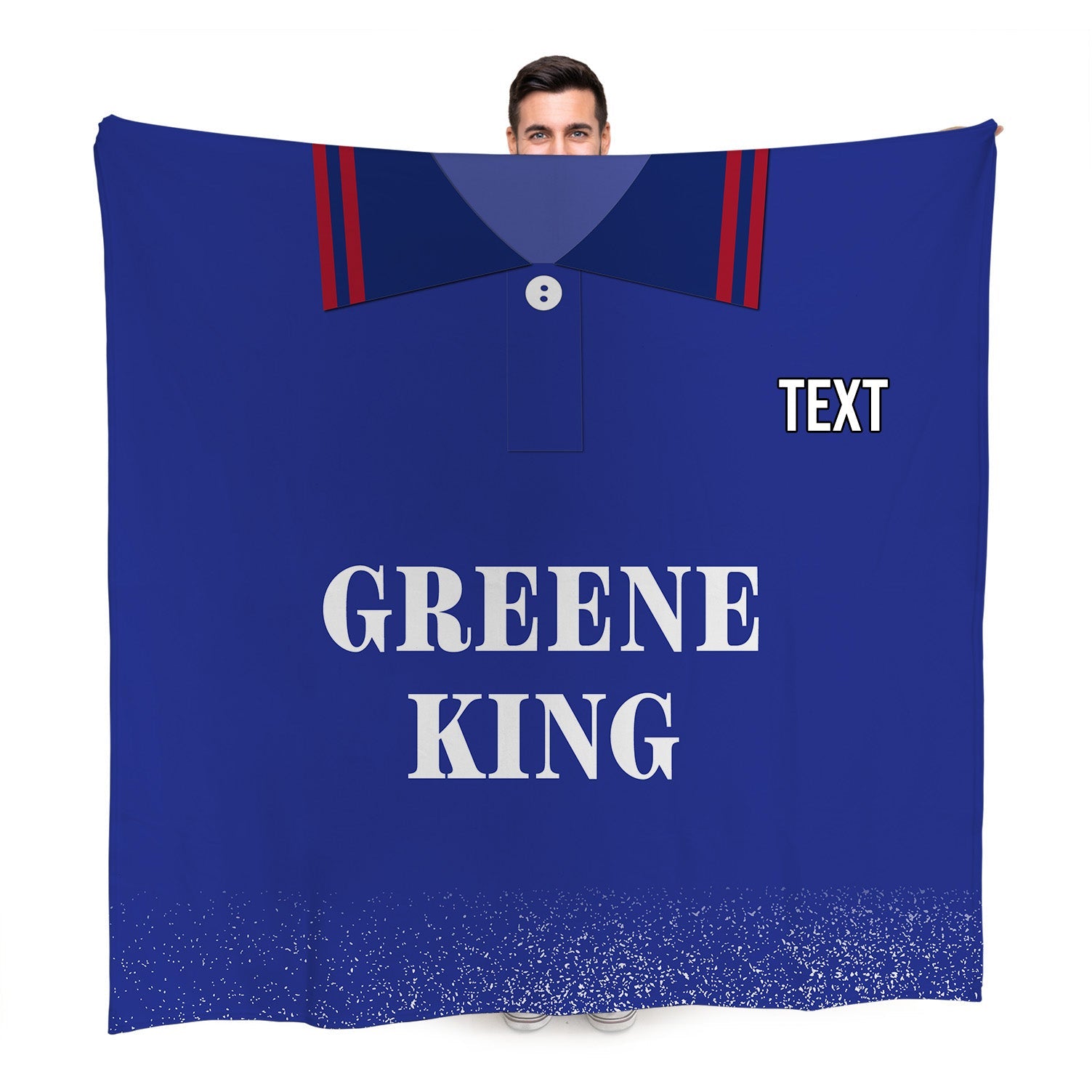 Ipswich Retro 1996 Home Shirt - Personalised Retro Fleece Blanket 150cm X 150cm