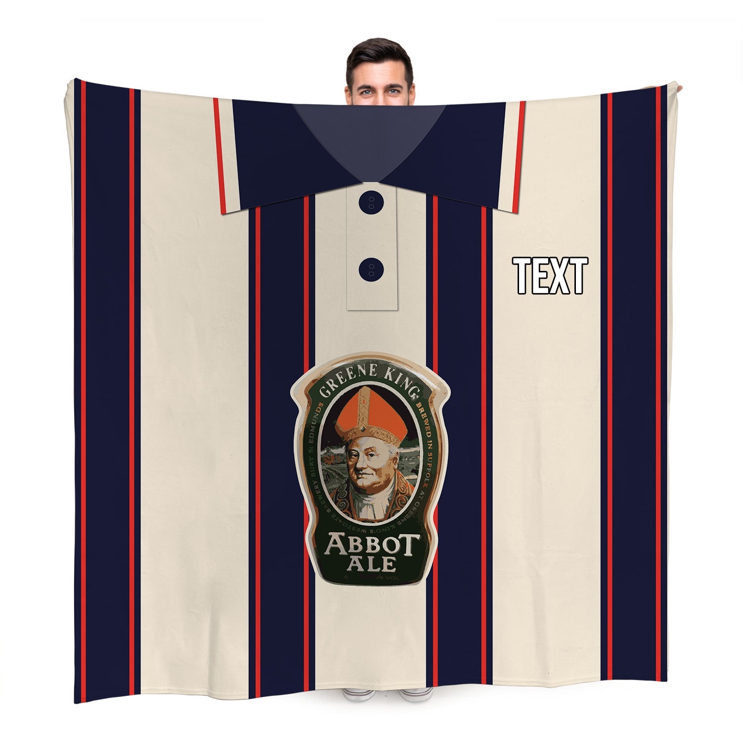 Ipswich Retro 1997 Away Shirt - Personalised Retro Fleece Blanket 150cm X 150cm