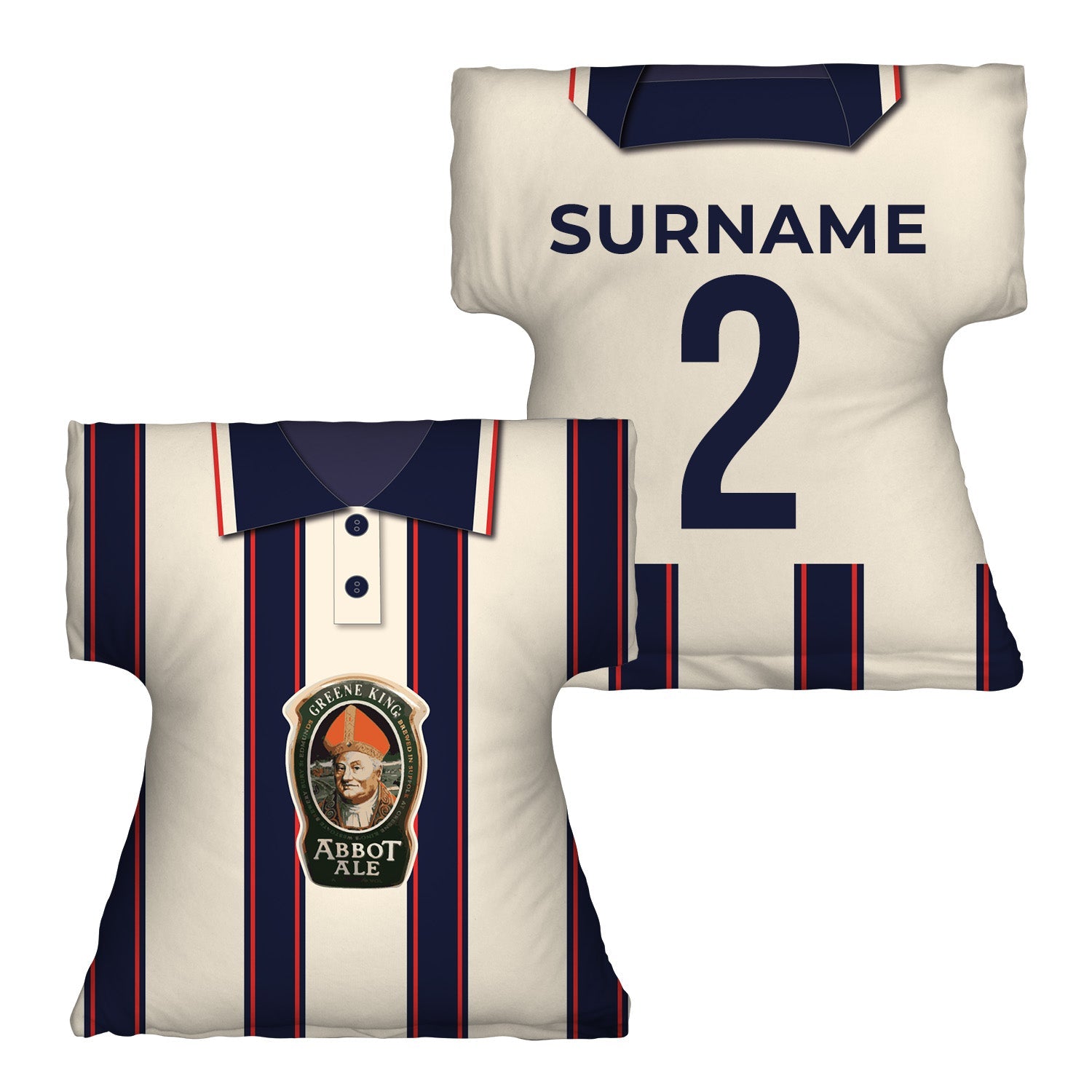 Ipswich Retro 1997 Away Shirt - Personalised Retro Shirt Cushion