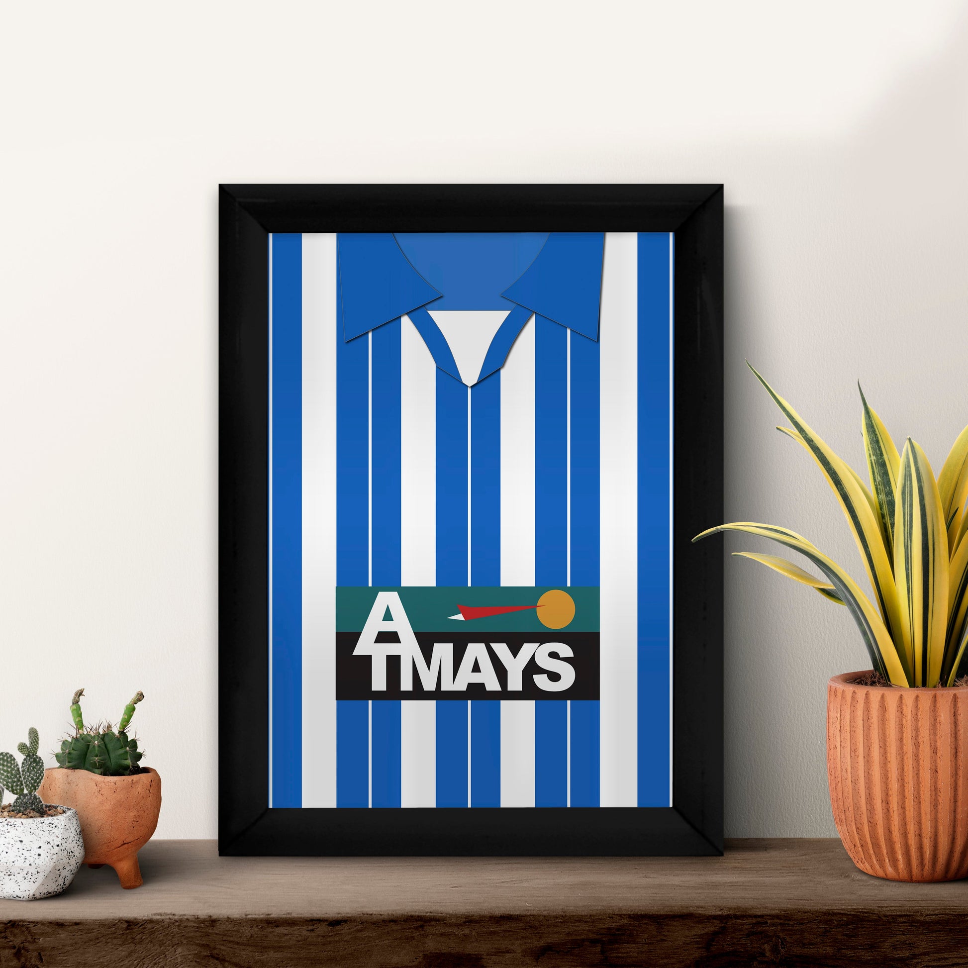 Kilmarnock 1997 Home Shirt - A4 Personalised Metal Sign Plaque