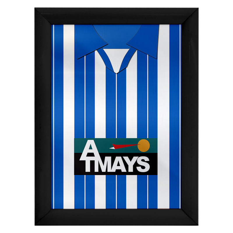 Kilmarnock 1997 Home Shirt - A4 Personalised Metal Sign Plaque