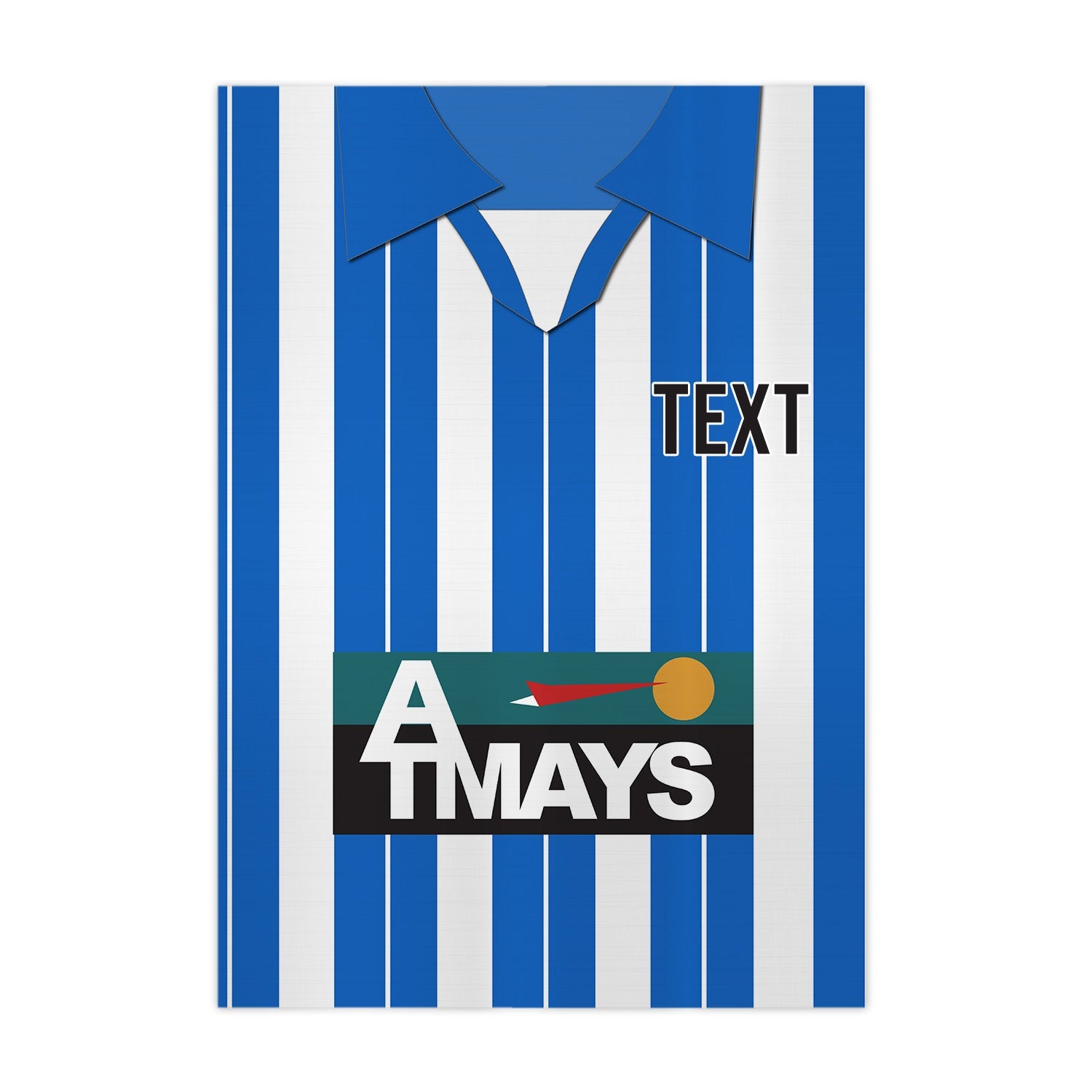 Kilmarnock 1997 Home Shirt - A4 Personalised Metal Sign Plaque