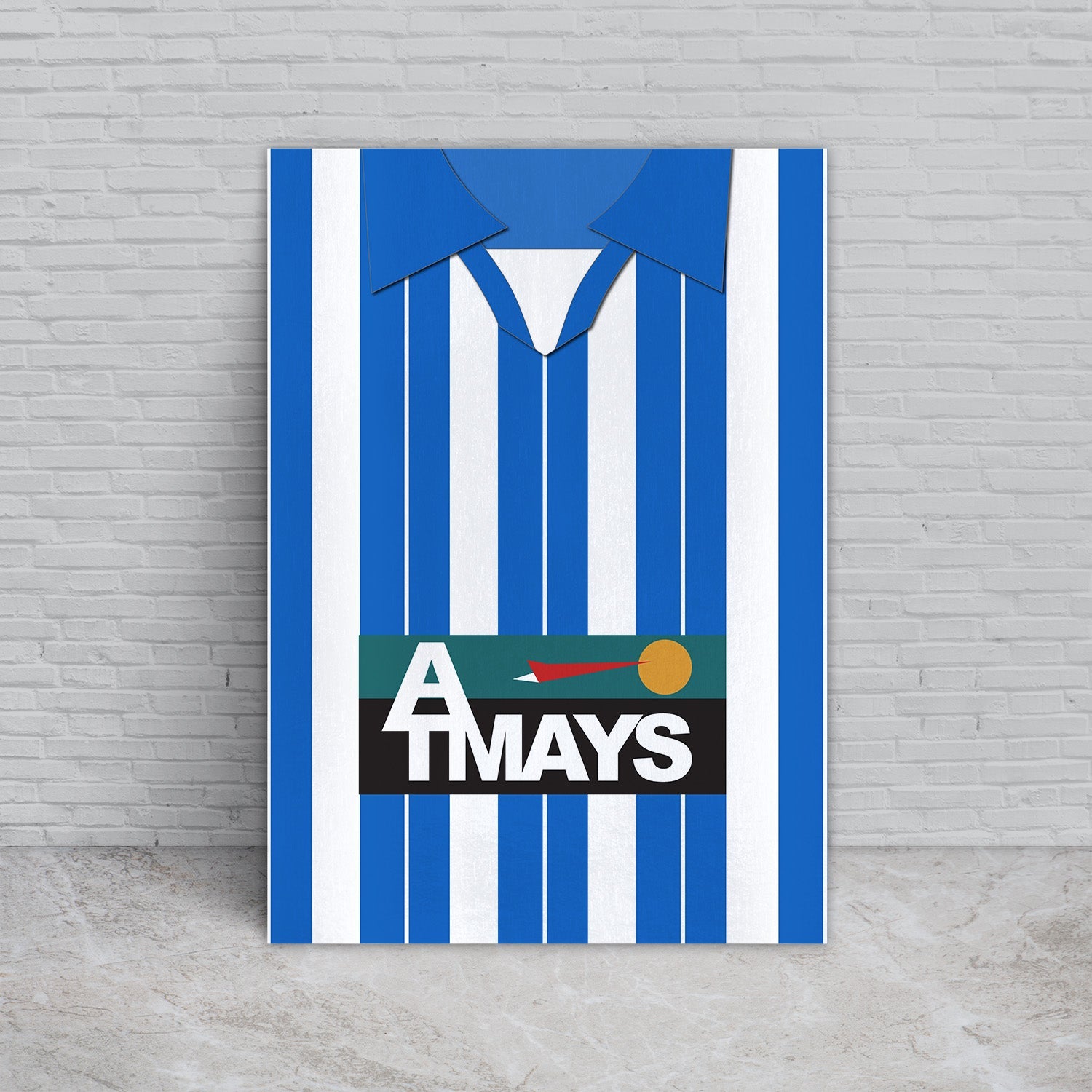 Kilmarnock 1997 Home Shirt - A4 Personalised Metal Sign Plaque