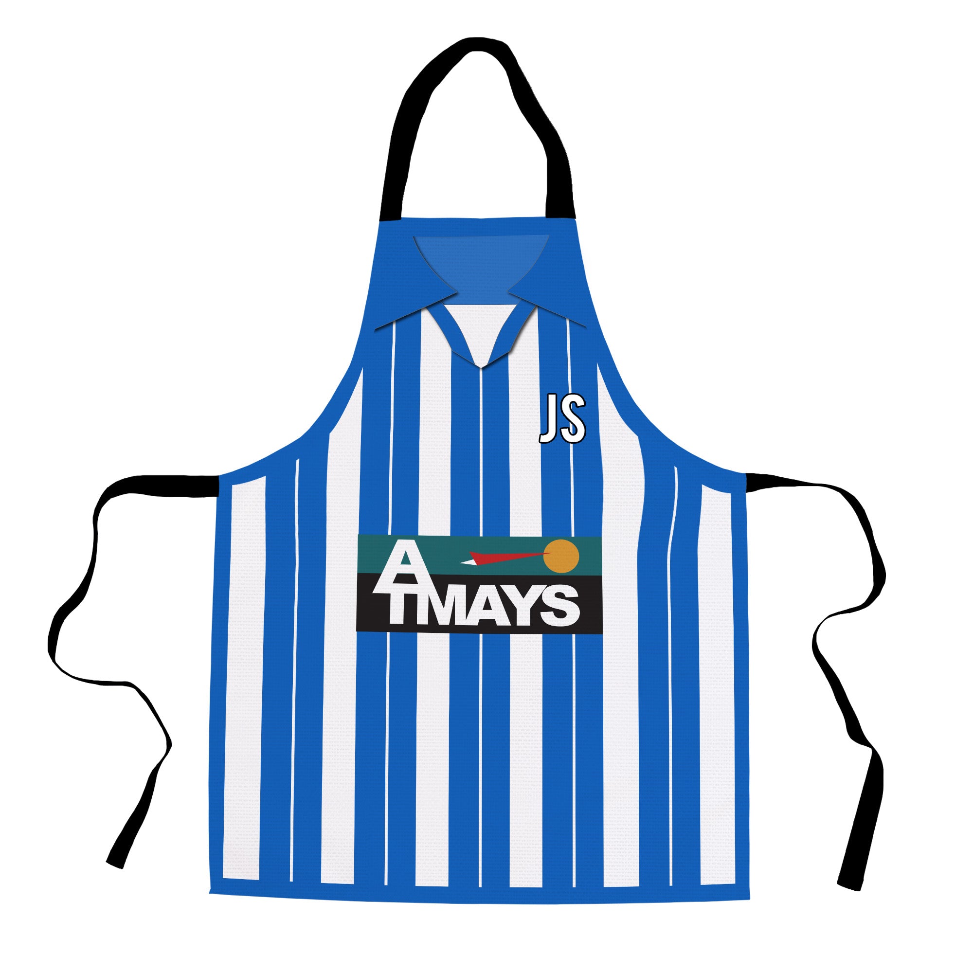 Kilmarnock 1997 Home Shirt Apron - Personalised Retro Football Novelty Water-Resistant, Lazer Cut (no fraying) Light Weight Adults Apron