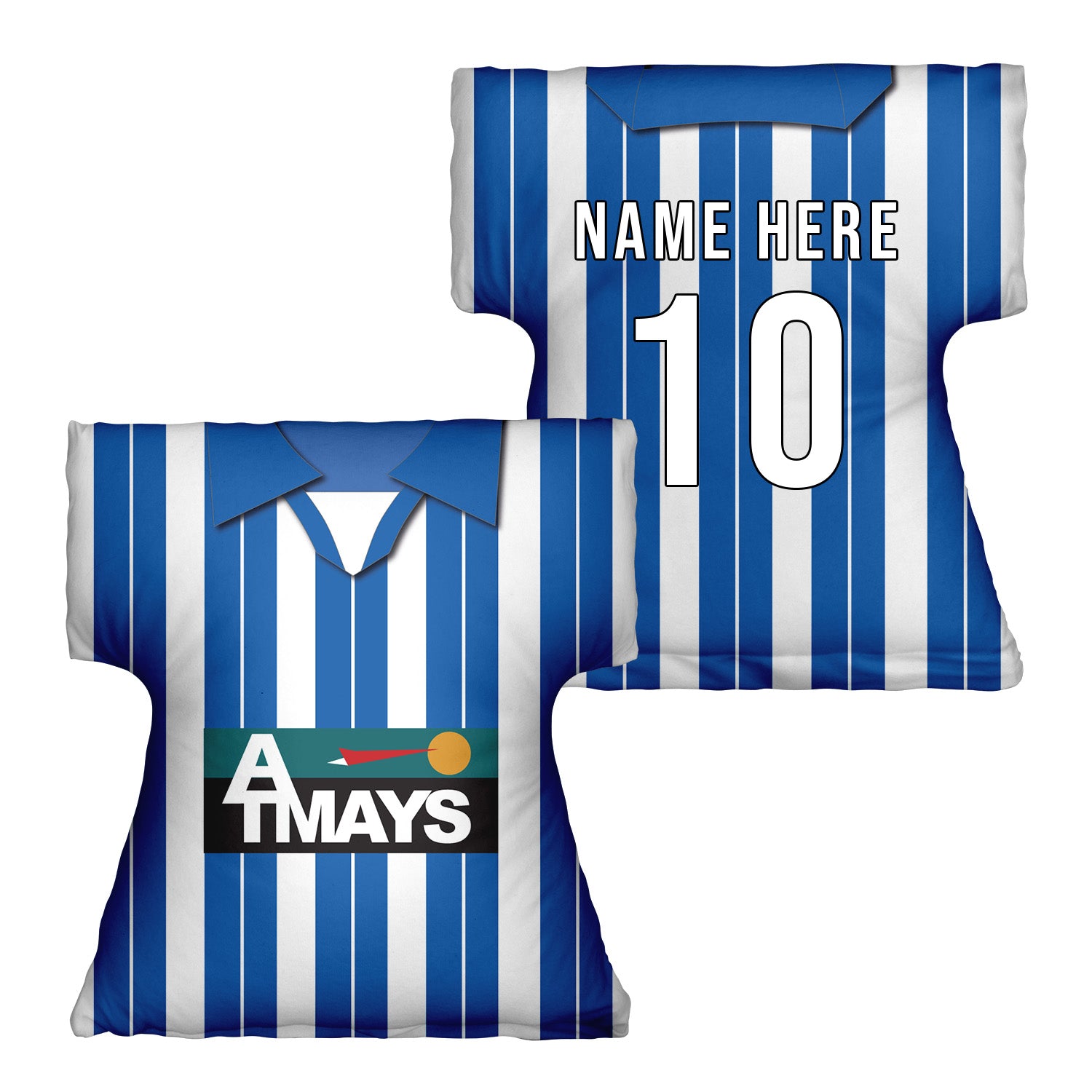 Kilmarnock 1997 Home Shirt - Personalised Retro Shirt Cushion