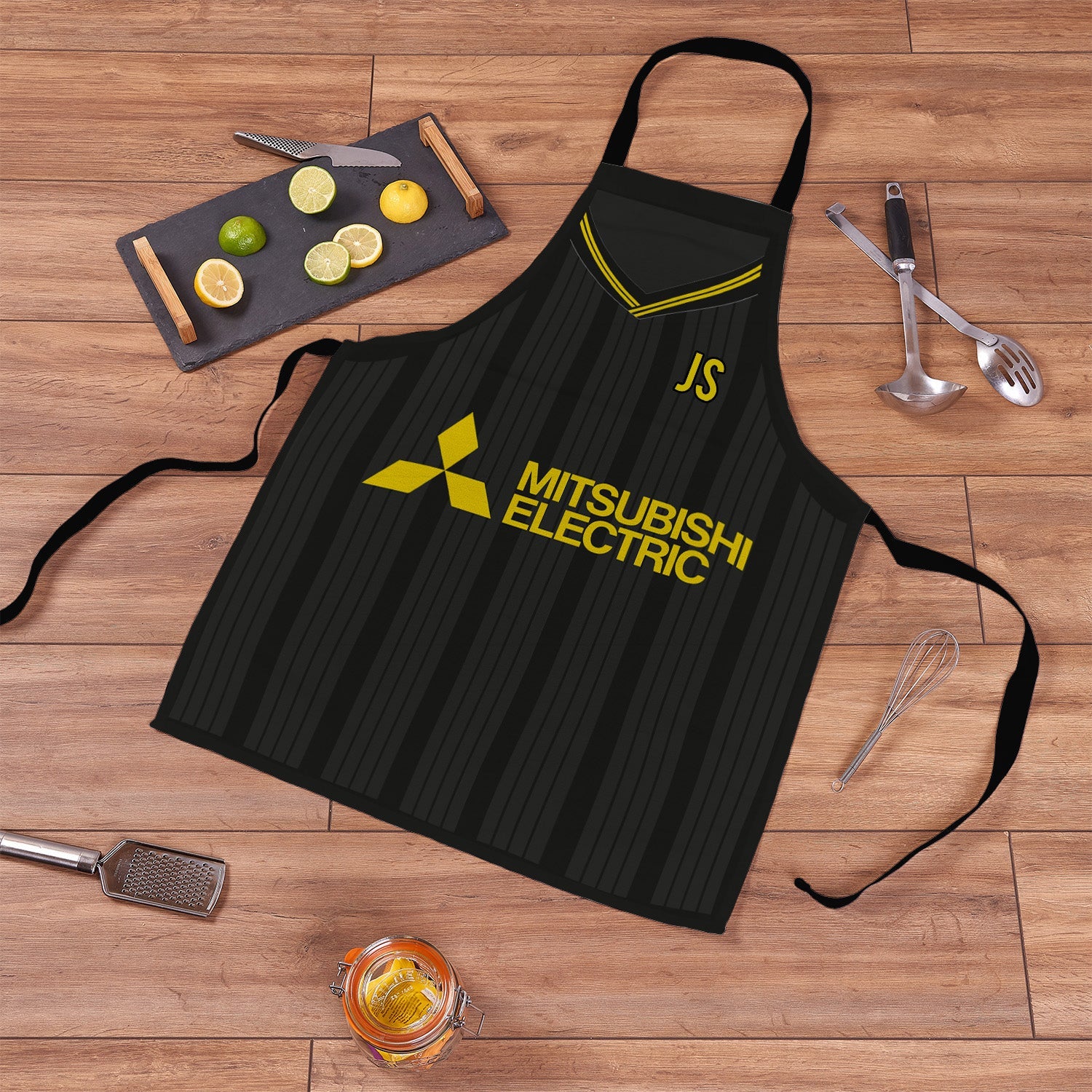 Livingston 1995 Home Shirt Apron - Personalised Retro Football Novelty Water-Resistant, Lazer Cut (no fraying) Light Weight Adults Apron