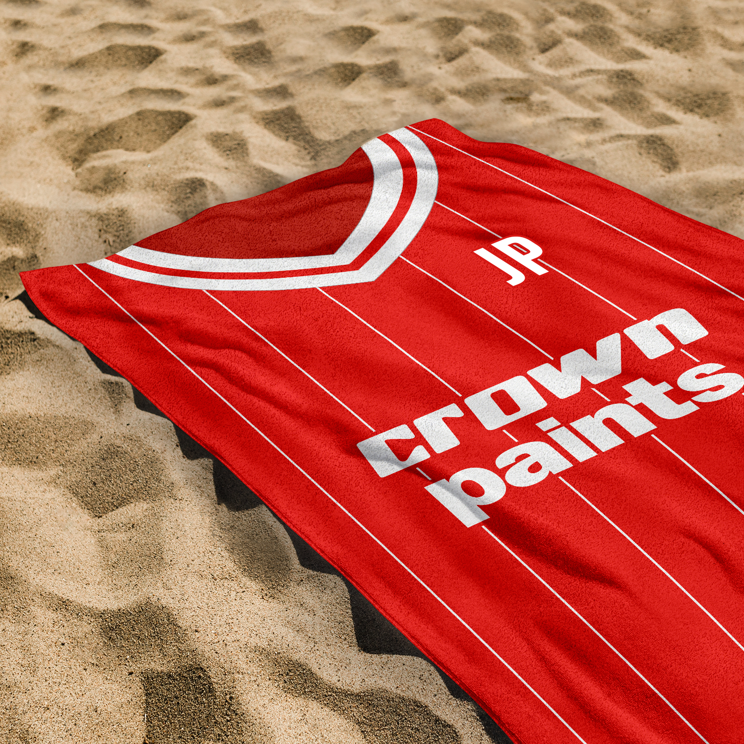 Liverpool - 1981 Home Shirt - Personalised Vintage Beach Towel