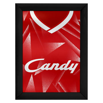 Personalised Liverpool Retro - 1989 Home Shirt - A4 Metal Sign Plaque - Frame Options Available