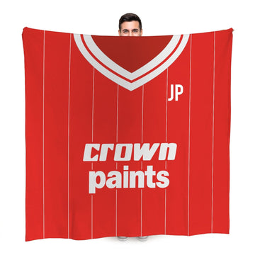 Liverpool Retro - 1981 Home Shirt - Retro Fleece Blanket