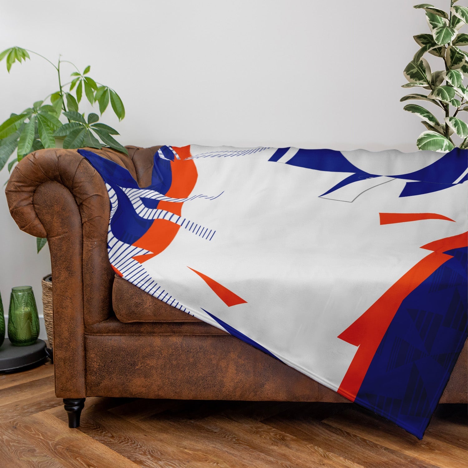 Luton - 1992 Home Shirt - Personalised Retro Fleece Blanket