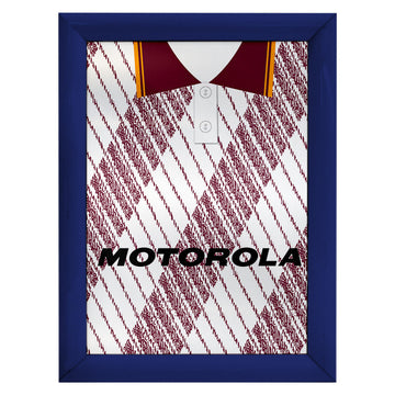 Motherwell Retro 1992 Away Shirt - A4 Personalised Metal Sign Plaque - Frame Options Available