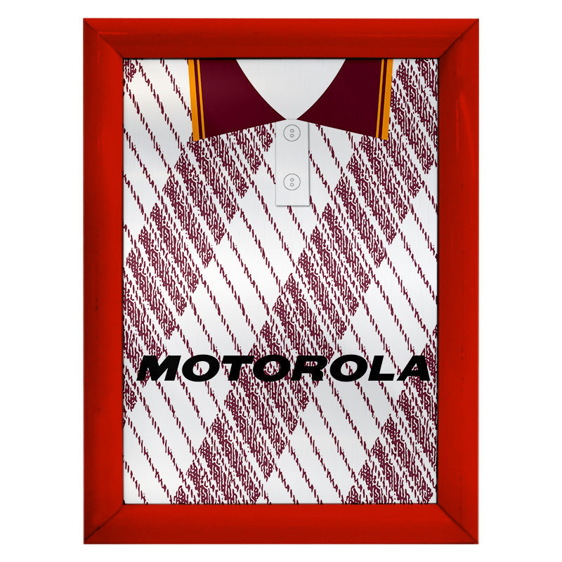 Motherwell 1992 Away Shirt - A4 Personalised Metal Sign Plaque