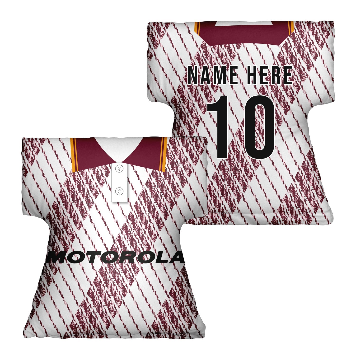 Motherwell 1992 Away Shirt - Personalised Retro Shirt Cushion