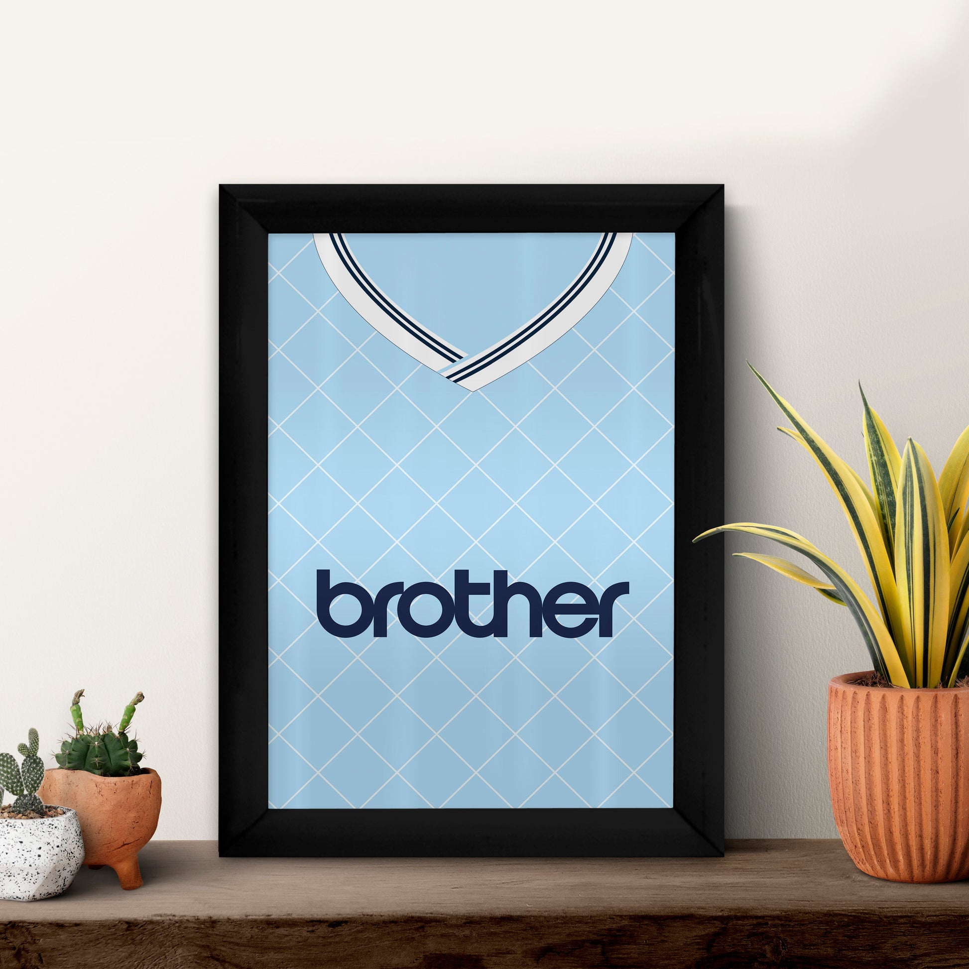 Personalised Man City - 1988 Home Shirt - A4 Metal Sign Plaque