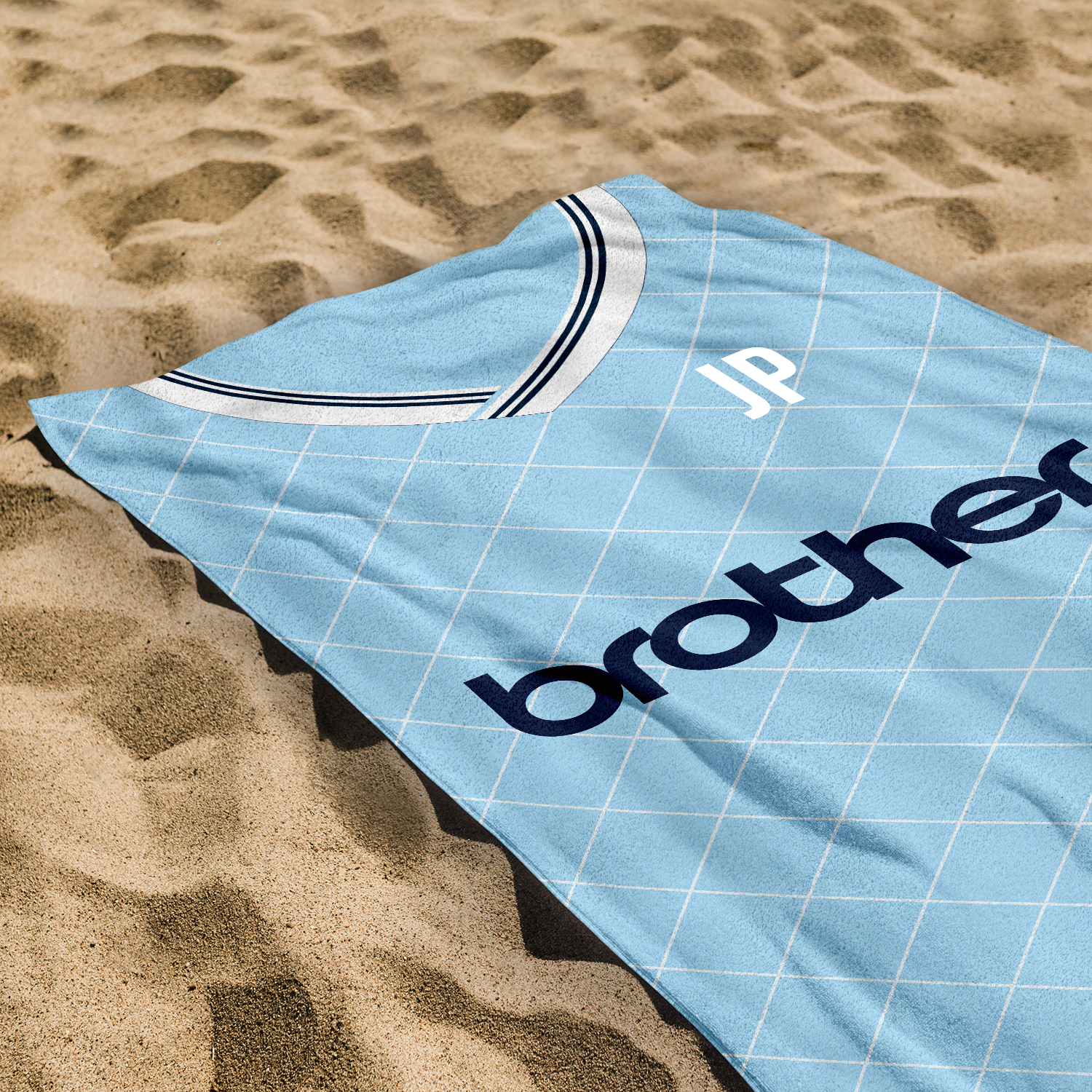 Man City FC - 1988 Home Shirt - Personalised Vintage Beach Towel