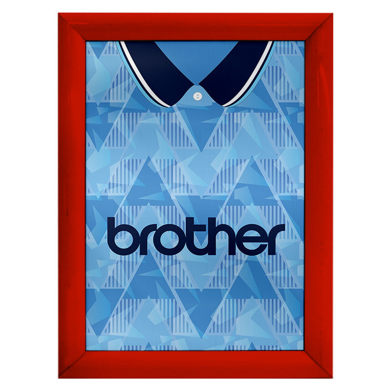 Personalised Man City - 1989 Home Shirt - A4 Metal Sign Plaque