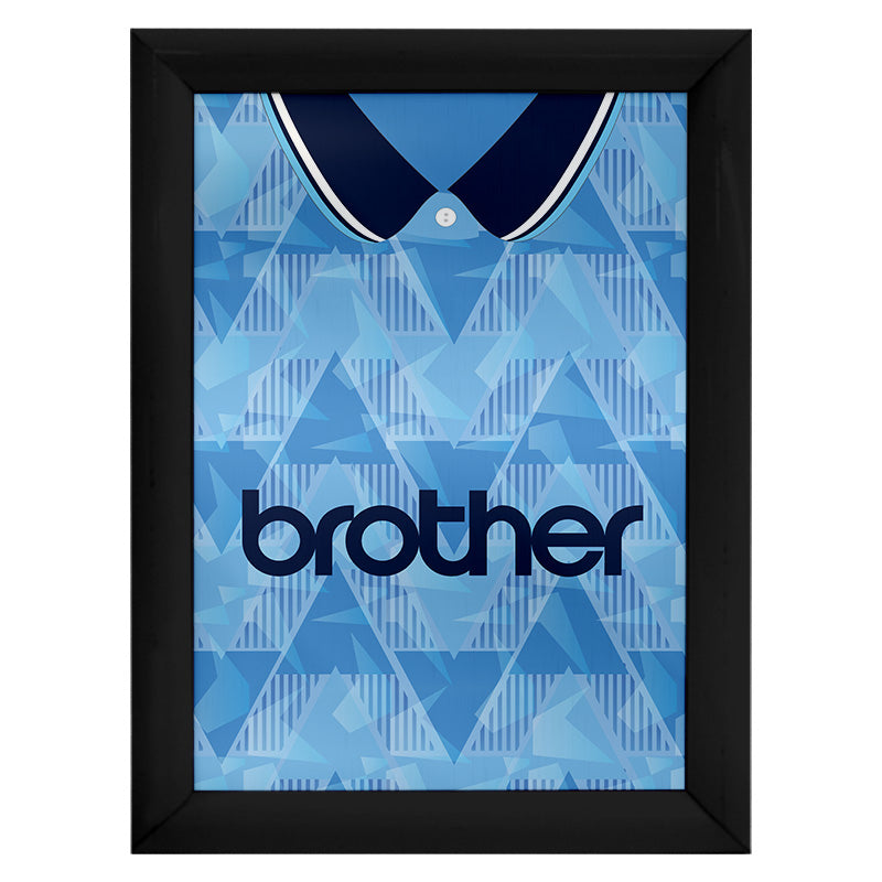 Personalised Man City - 1989 Home Shirt - A4 Metal Sign Plaque