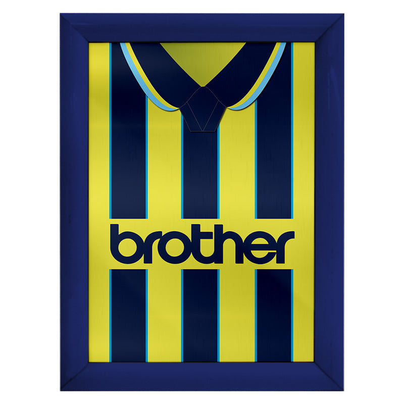 Personalised Man City - 1998 Away Shirt - A4 Metal Sign Plaque