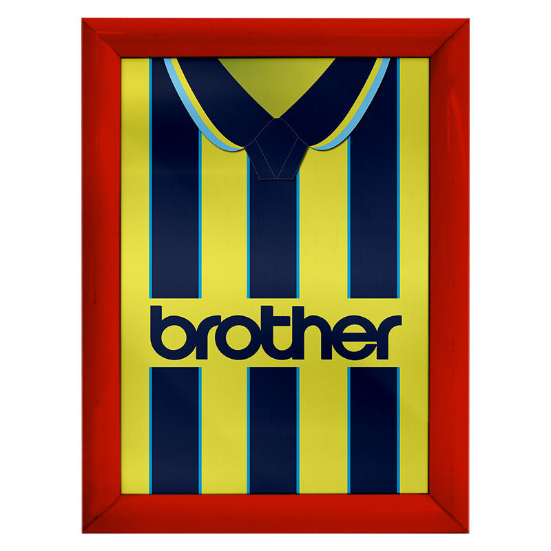 Personalised Man City - 1998 Away Shirt - A4 Metal Sign Plaque