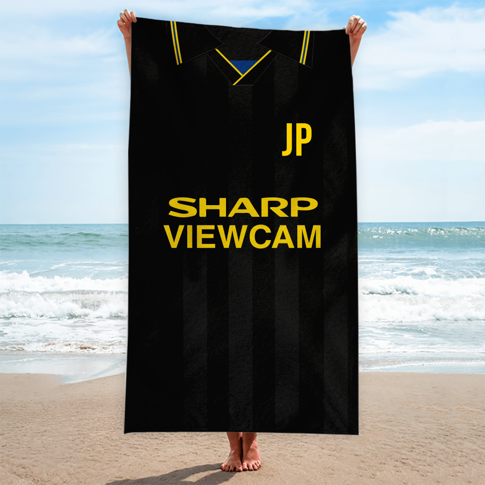 Man Utd - 1994 - Away  Shirt - Personalised Vintage Beach Towel 